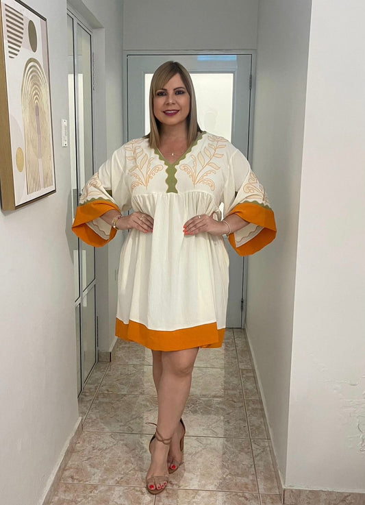 Plus Ivory Short Dress