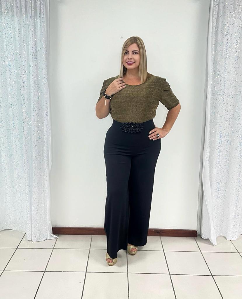 Plus Jumpsuit bronce & Negro