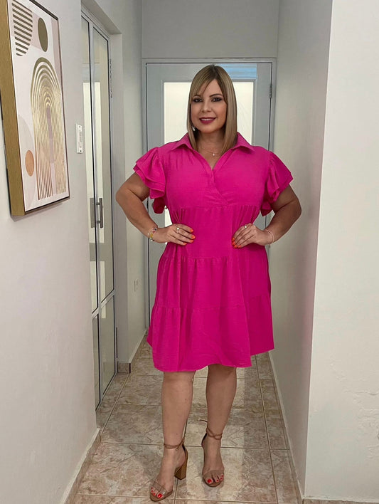 Plus Pink Short Dress