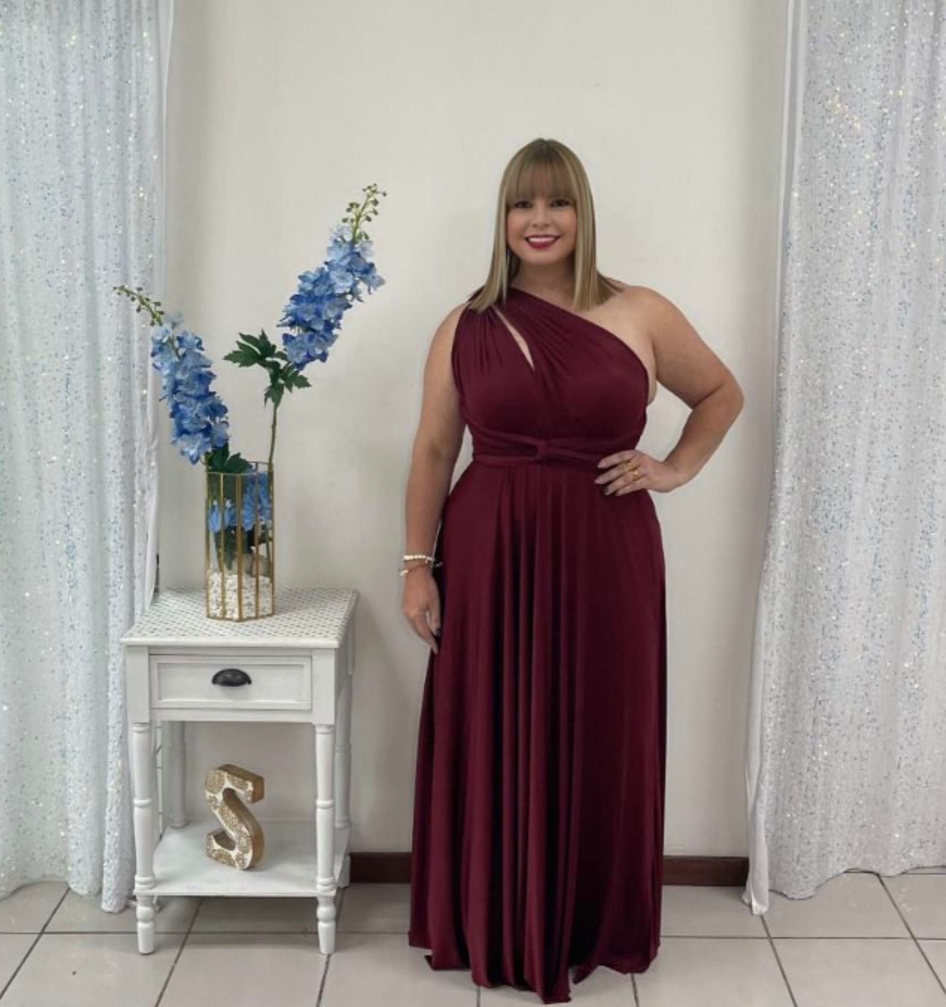 Plus Burgundy Infinity Dress Sofias Boutique Plus