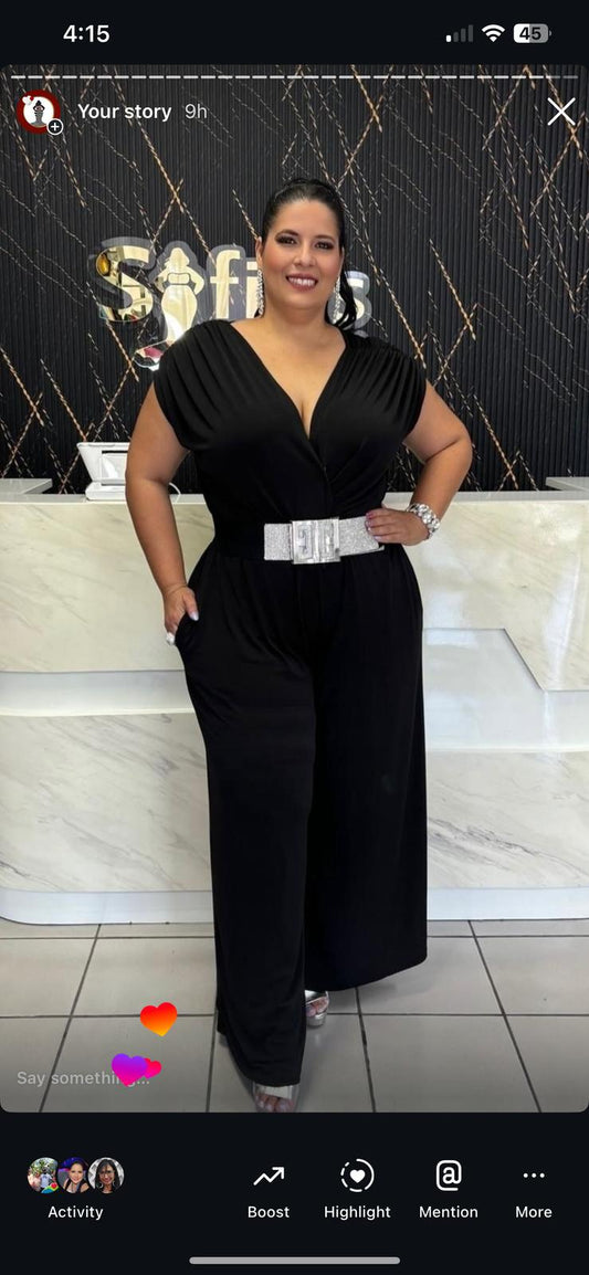 Plus black jumpsuit