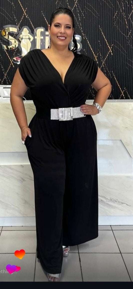 Plus black jumpsuit