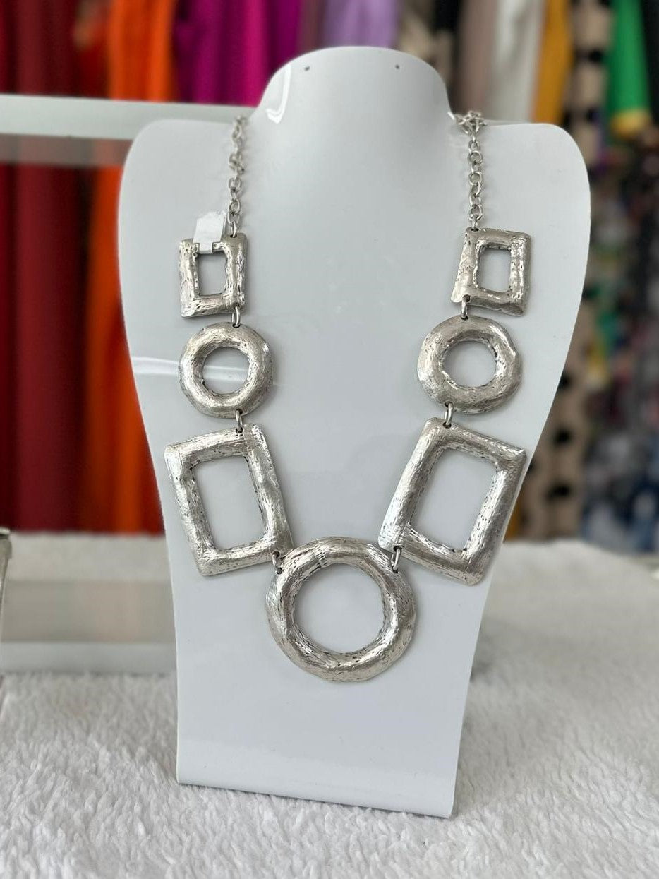 Plus silver necklace