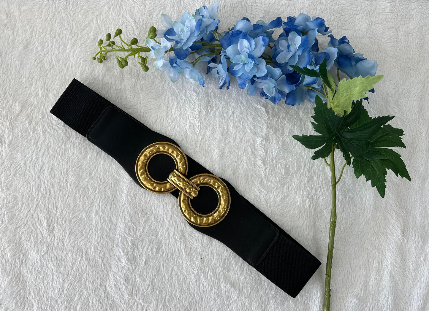 plus black belt with gold circles