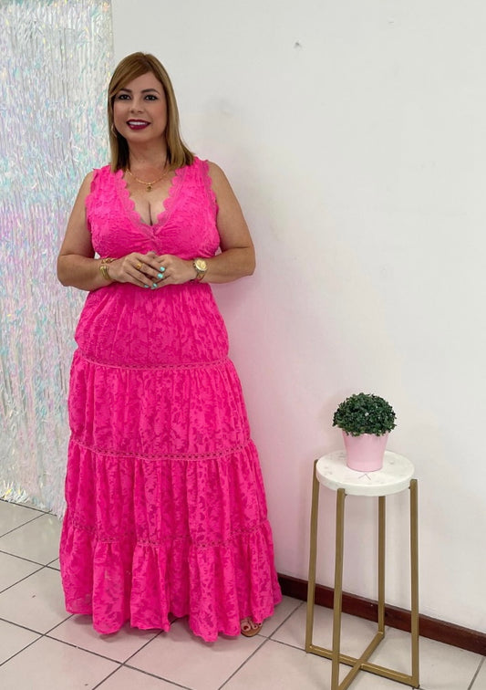 Plus Pink Maxi Dress