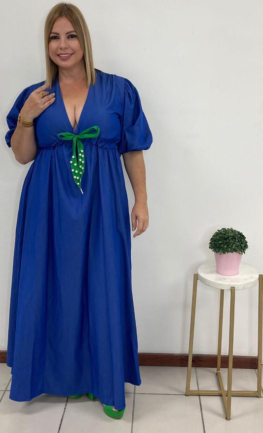 Plus Denim Maxi Dress