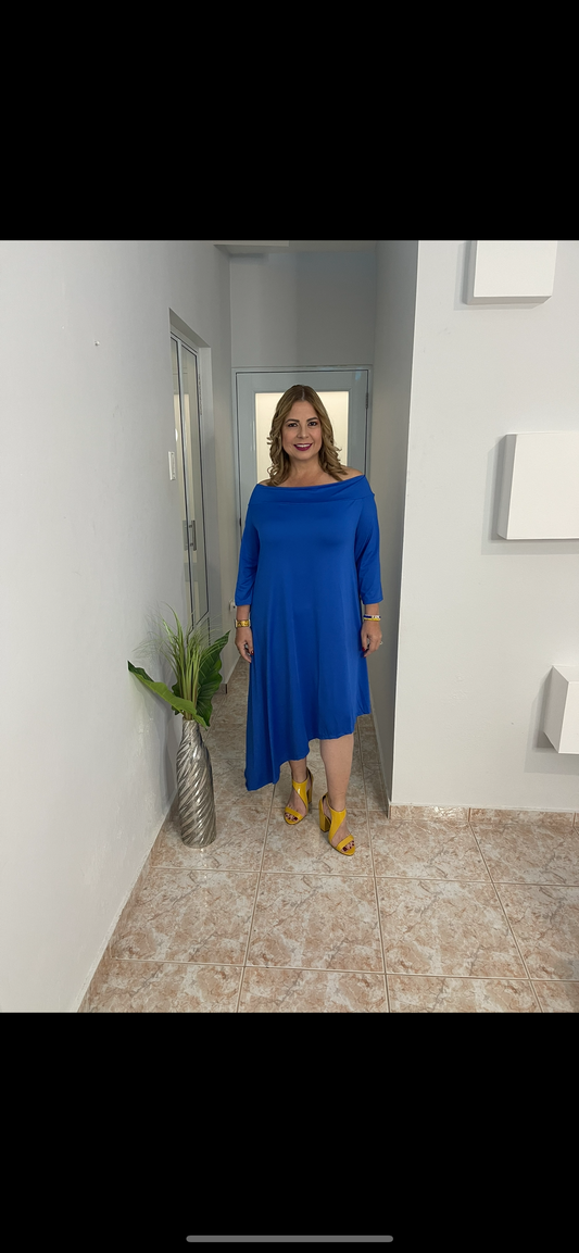 Plus Asimetric royal dress
